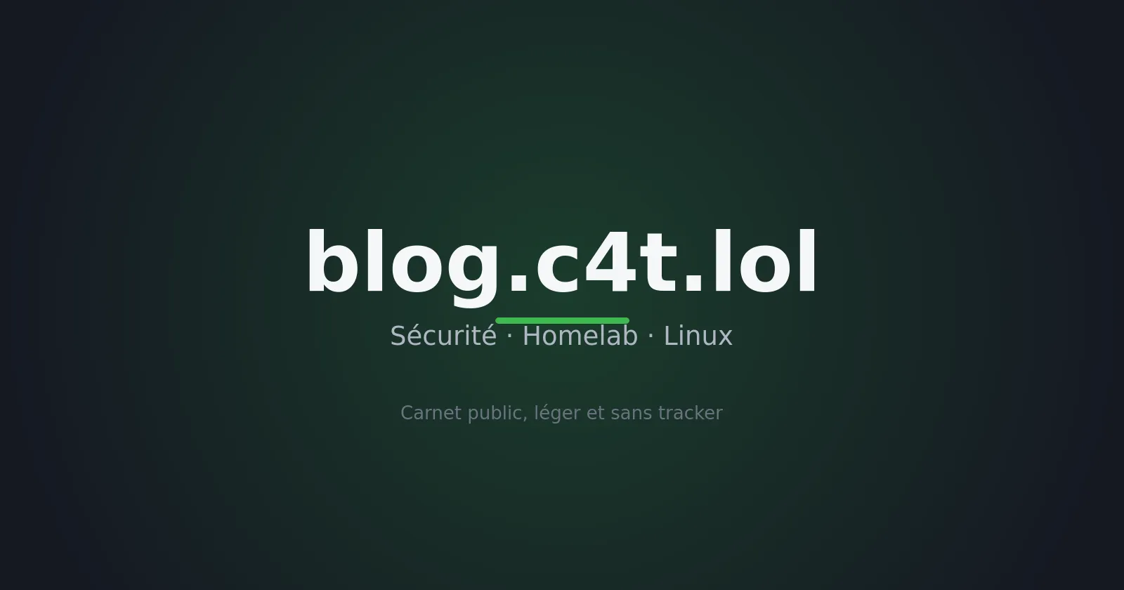 blog.c4t.lol — carnet sécurité, homelab & Linux